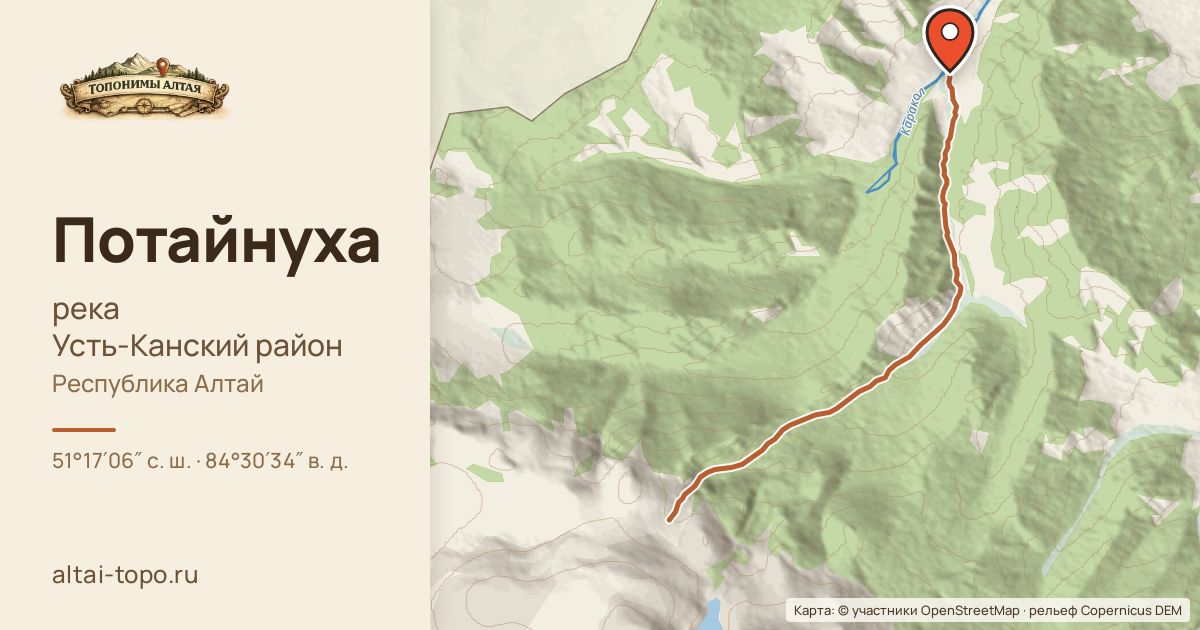Карта: Потайнуха — река, Усть-Канский
